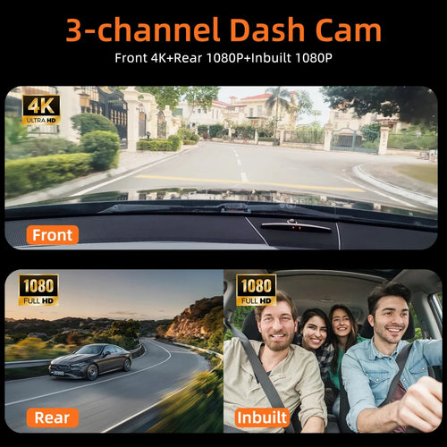 3 Channel 4K Dash Cam